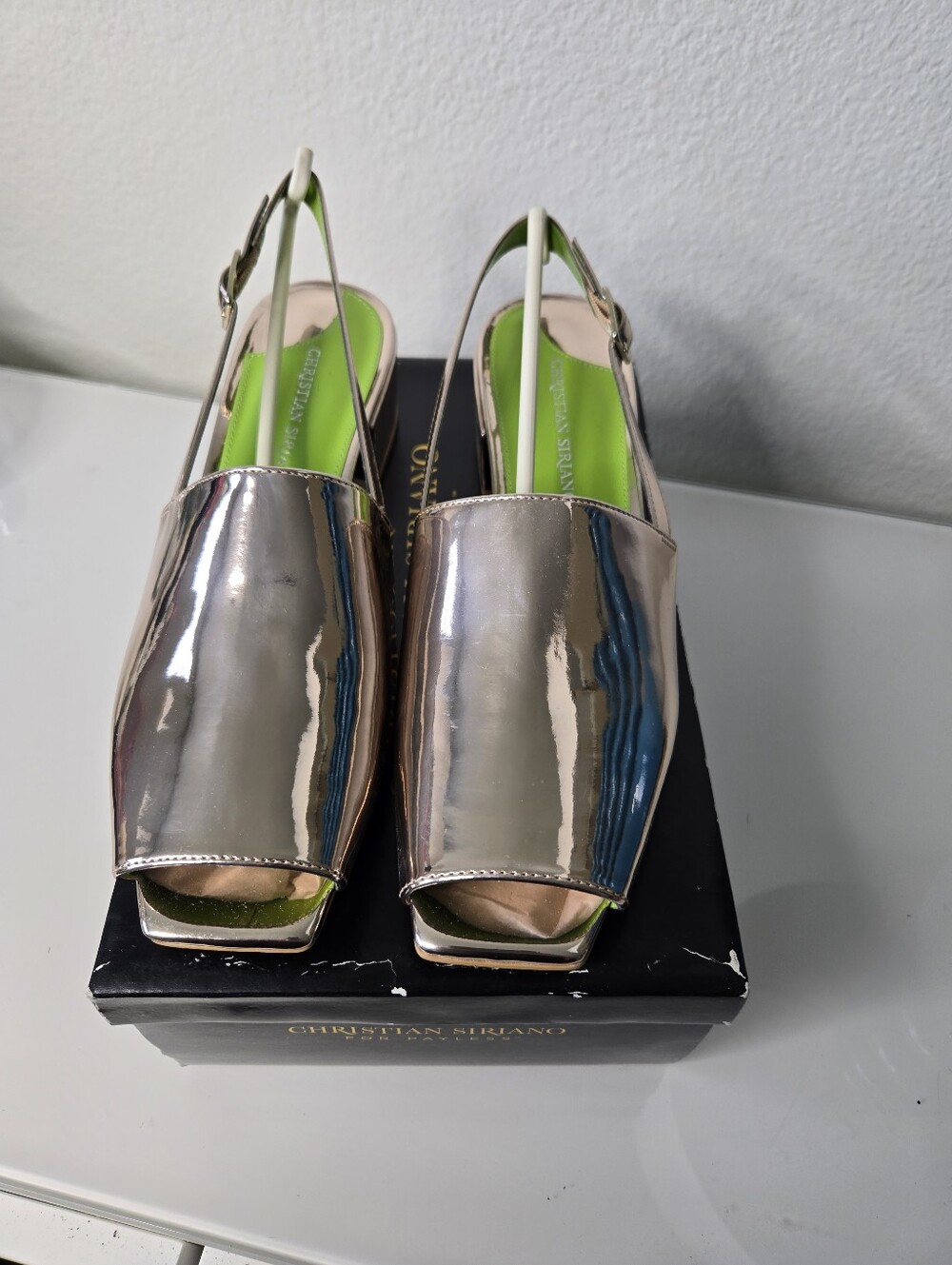 Christian Siriano Metallic Rose Gold Slingback Heels - Women Sz 9 NIB